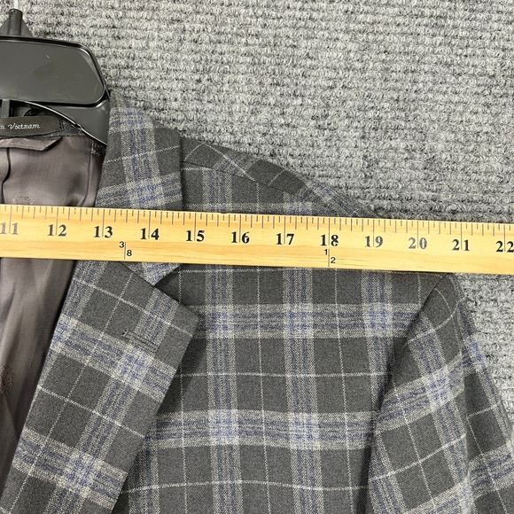 Lauren Ralph Lauren 2 Button Blazer 50 Windowpane Overcheck Tailored Sport Coat - Picture 9 of 16